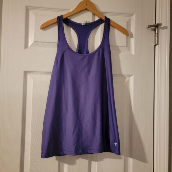 Under Armour Tops - Under Armour heat gear women's tank top workout shirt racerback size large